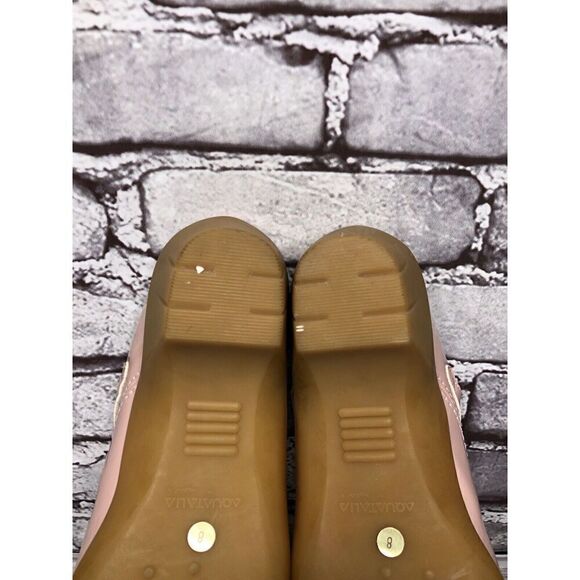 AQUATALIA Pink Patent Leather Square Toe Heel Mules Shoes Women’s Sz 8M US/39EU - Picture 14 of 16